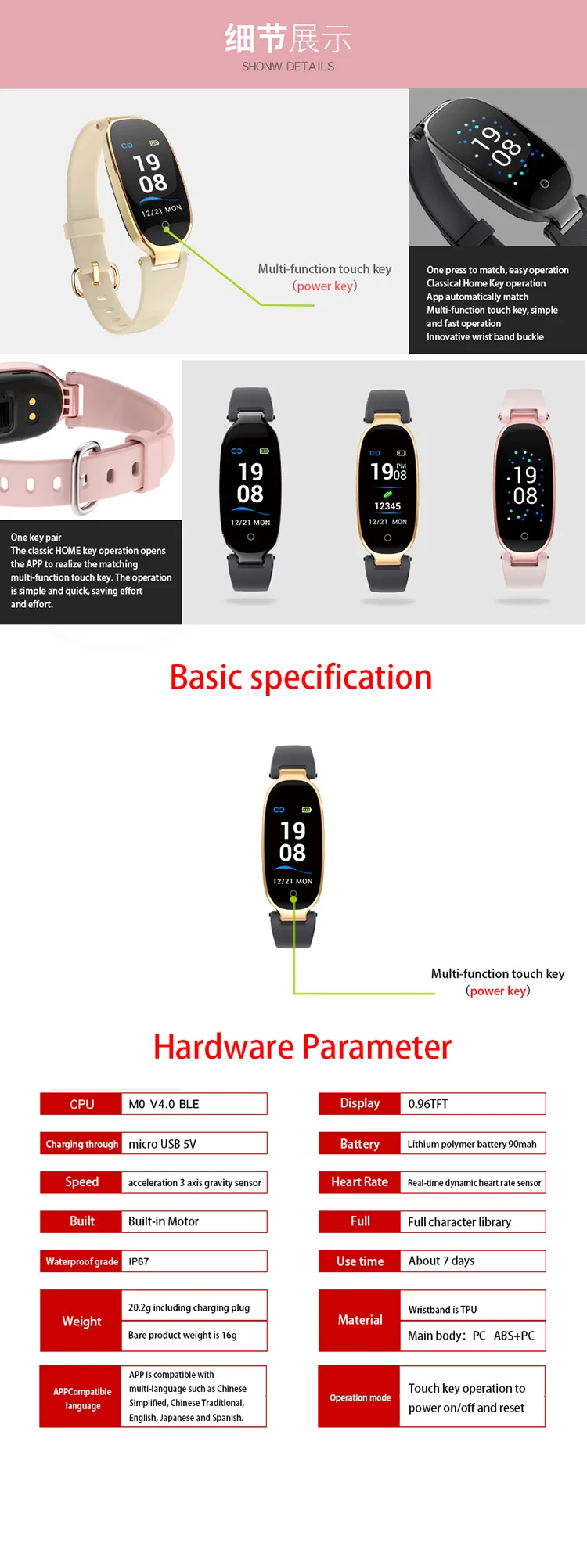Karen M Color screen S3 plus Smart Watch lady For Android IOS Phone Heart Rate Monitor Fitness Tracker Women Smartwatch Relogio