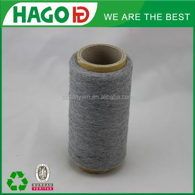 regenerated cotton yarn heather grey color sock yarn cotton open