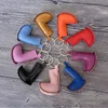 PU leather shoes shape keychain bag 3D ruby pearl rhinestone Xmas sports sneaker shoe boots key chain Auto parts ring pendants