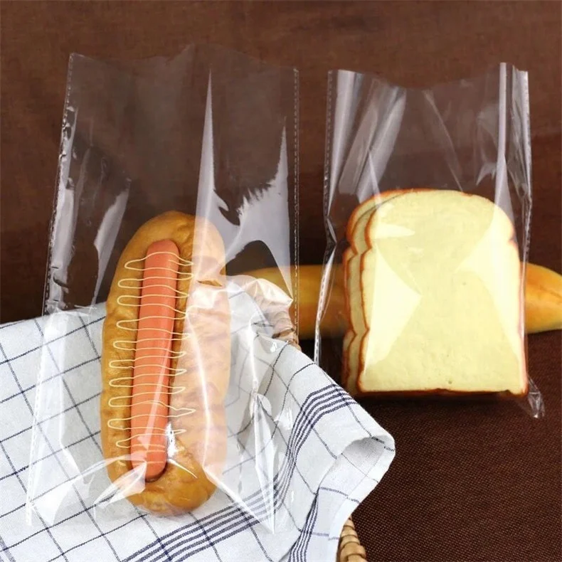 Food Grade Clear Plastic Bread Bag Toast Custom Printed Clear Plastic
