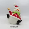 Newest 2019 household ware ceramic snowman cookie jar holiday articles