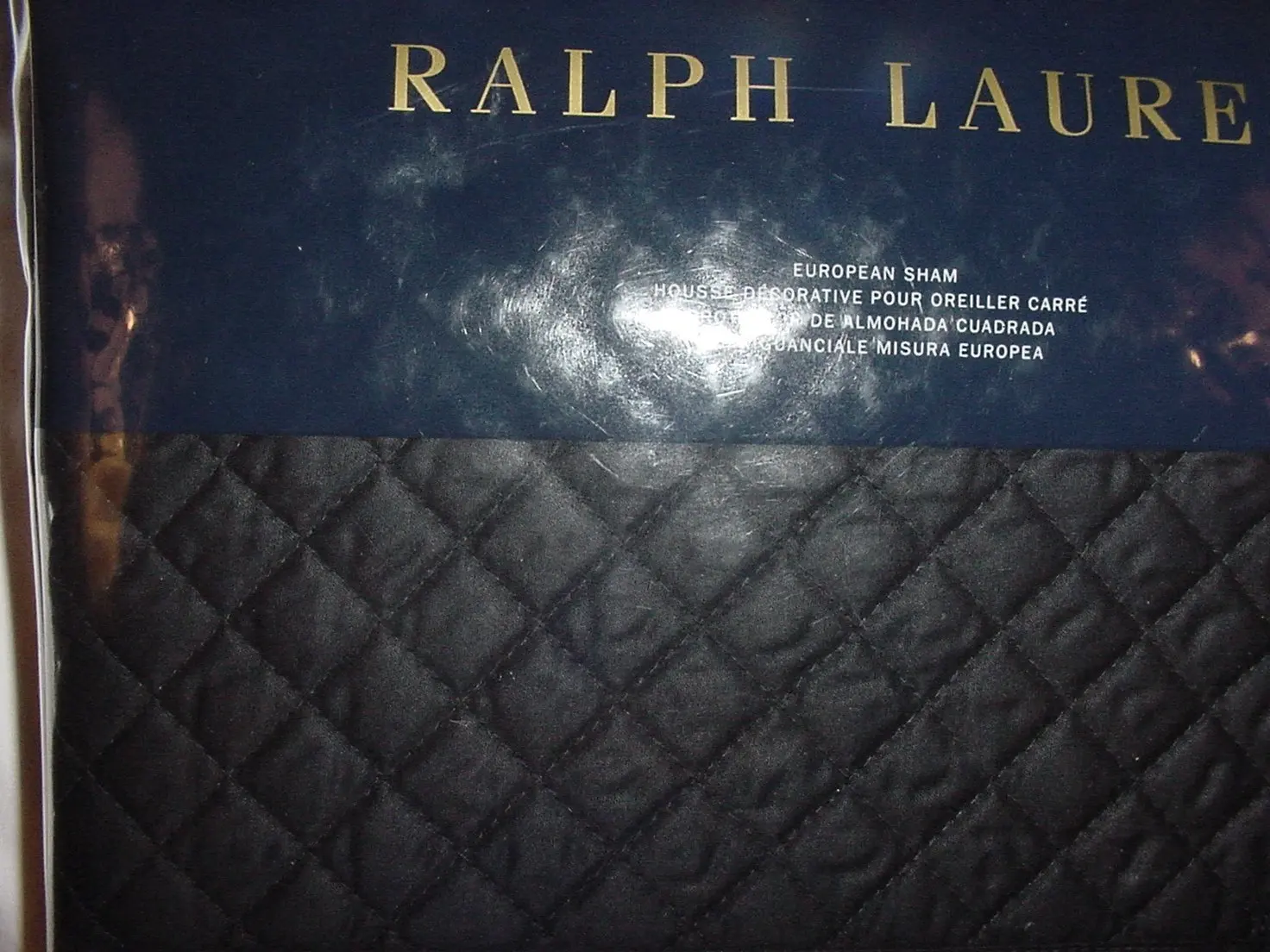 Buy Ralph Lauren Wyatt Quilted Solid Black Euro Sham In Cheap