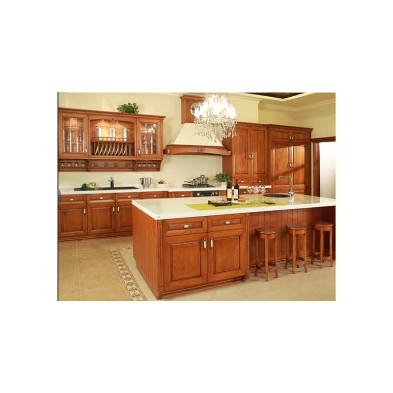 Guangzhou Freestanding Corner Solid Wood Kitchen Pantry Cabinet