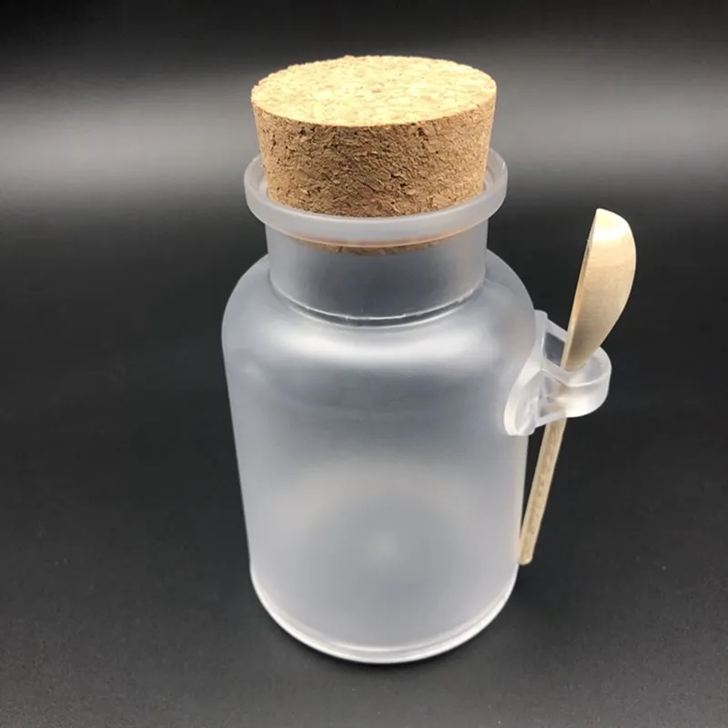 Free Sample 100g 200g 300g 500g Frosted Plastic Bath Salts Bottle