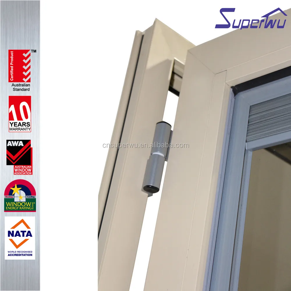 Aluminum mother son gate doors with blind shutter and bar