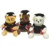 18cm Cute Graduate Dr. Bear Plush Toy Stuffed Teddy Bear Animal Toys for Kids Funny Graduation Gift for Children Home Decor
