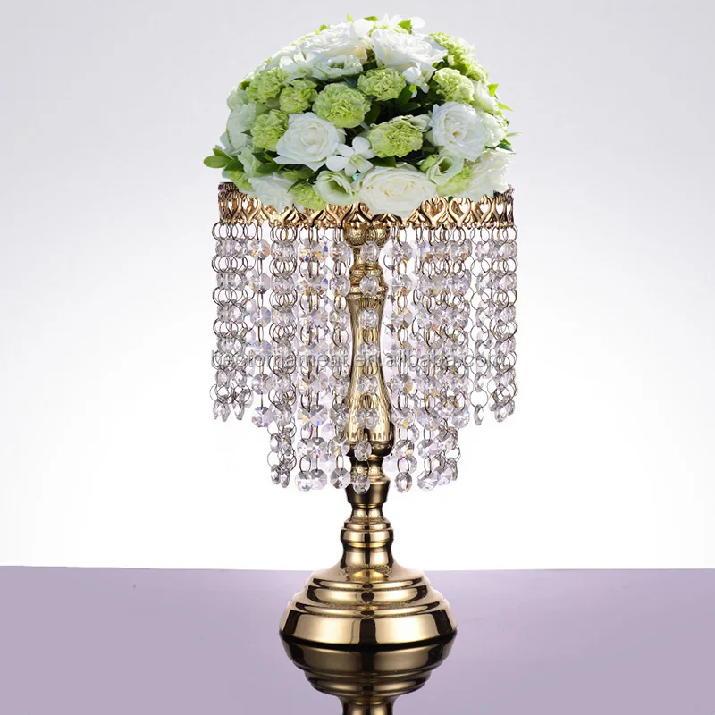 26cm Gold Table Chandelier Centerpiece With Hanging Garland Buy
