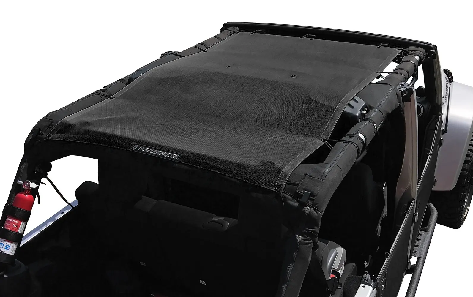 TUFFSHADE JK 2 DOOR JEEP WRANGLER DUAL STORAGE BIKINI SUN SHADE MESH SHIELD TOP
