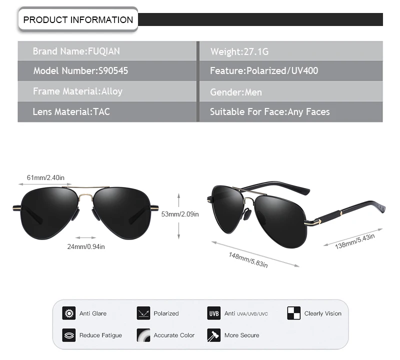 Retro China Manufacturers Polarized Round Pilot Men Custom Sunglasses