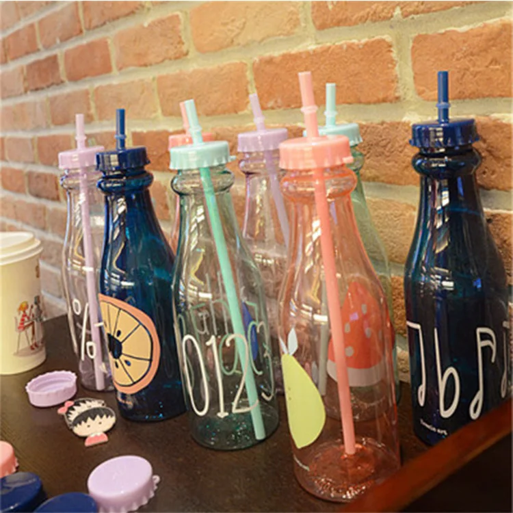 Wholesale Outdoor Sport Plastic Water Bottle Space Cup With Straw