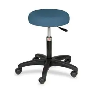2153-706 Hausmann Pneumatic Air-Lift Exam Room Stool - 250 lb Load Capacity - 15" x 15" x 26.5" - Slate Blue