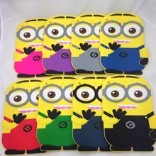 Soft Cute Cartoon tablet PC Accessory for Apple iPad mini 3 2 1 Despicable Me Minion Rush Silicone protective Back Cases Cover