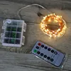 5/10M Waterproof Remote Control Fairy Lights Battery Operated LED Lights Decoration 8 Mode Copper Wire Christmas String Lights