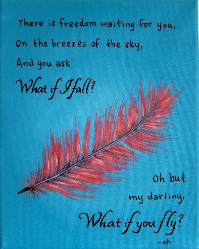 Buy What If I Fall Oh But My Darling What If You Fly Quote Artwork Inspirational Wall Art Print In Cheap Price On Alibaba Com