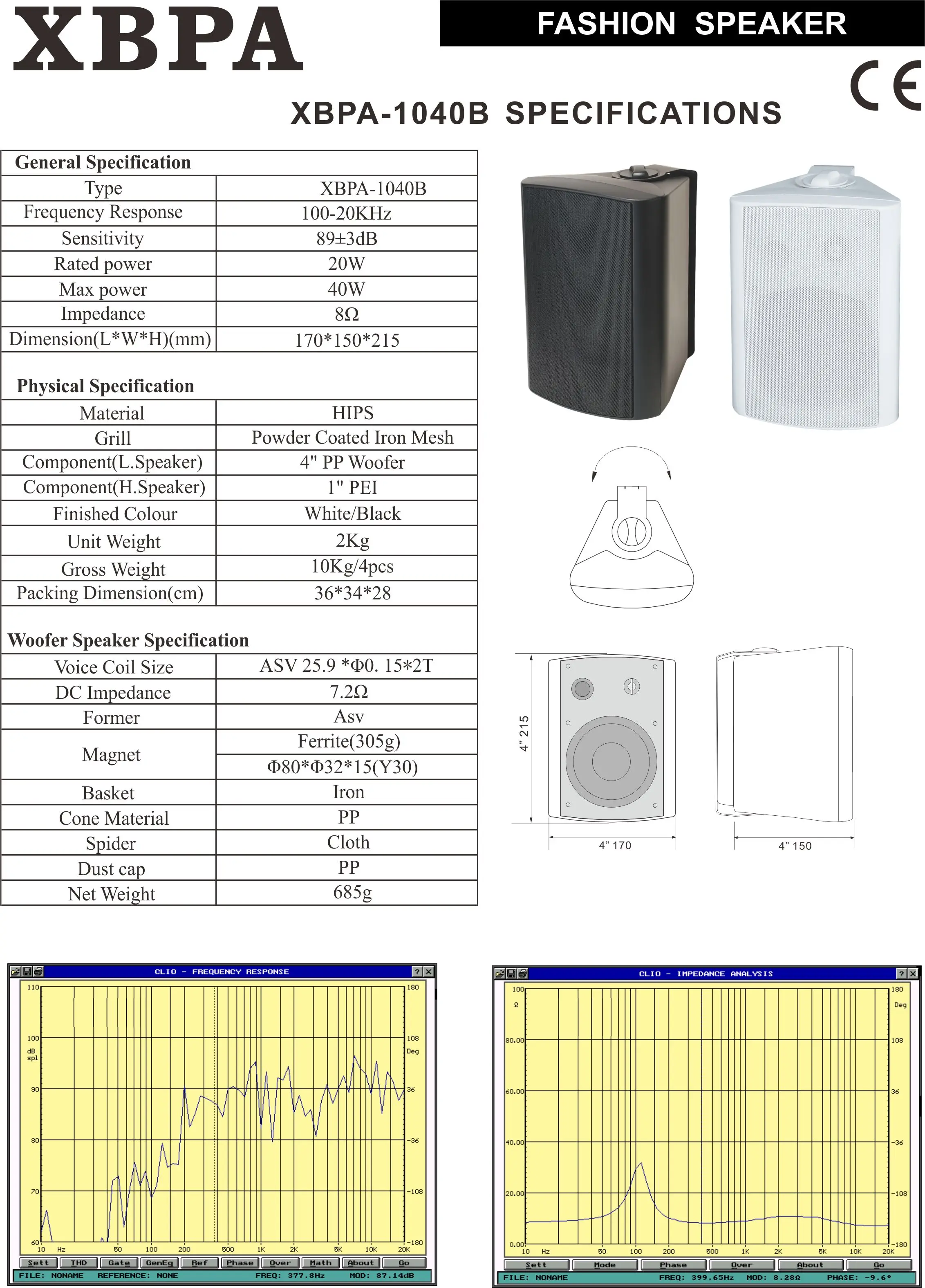 wall WIFI speaker 20W 30W 40W 60W 4inch 5 inch 6inch - ANKUX.COM