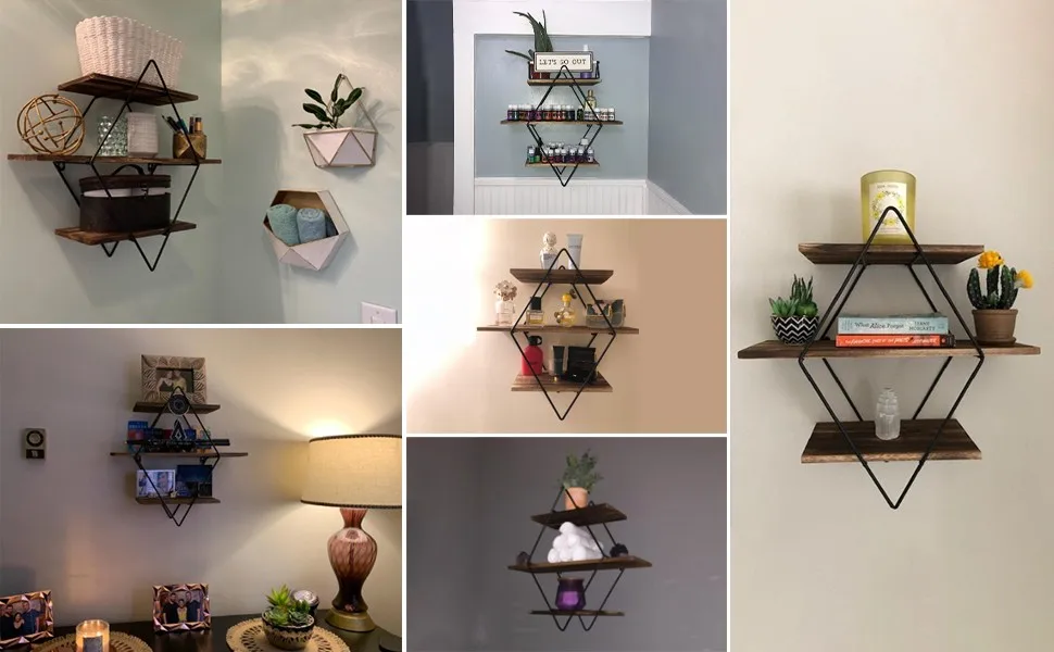 metal frame wall shelf