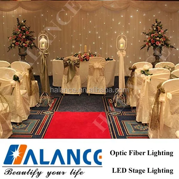 Star Cloth Optic Fiber White Starlight Wedding Backdrop Lights