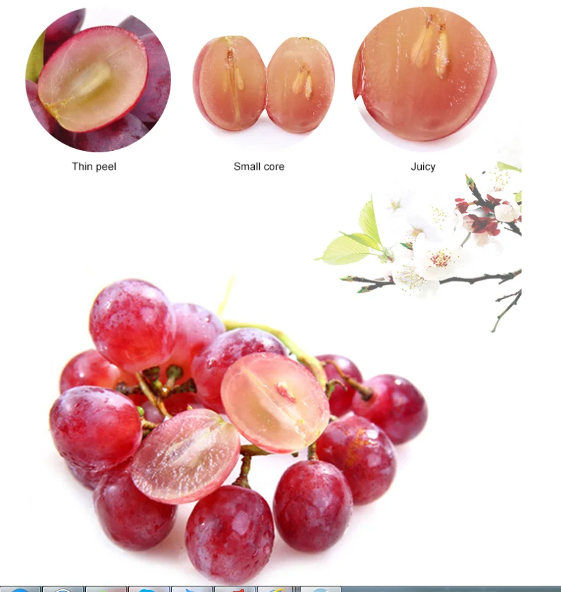 Fresh Red Globe Grapes Chinese Red Grapes Xinjang Red Globe Grapes