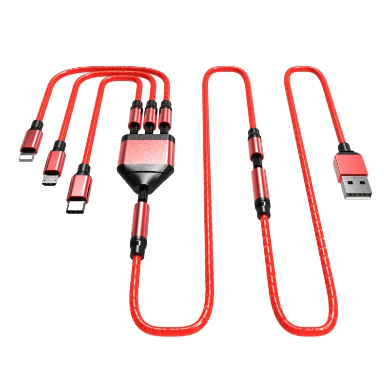 Newest Multi usb line Removable cable 3 in 1 braided micro usb cable for Phone - ANKUX.COM