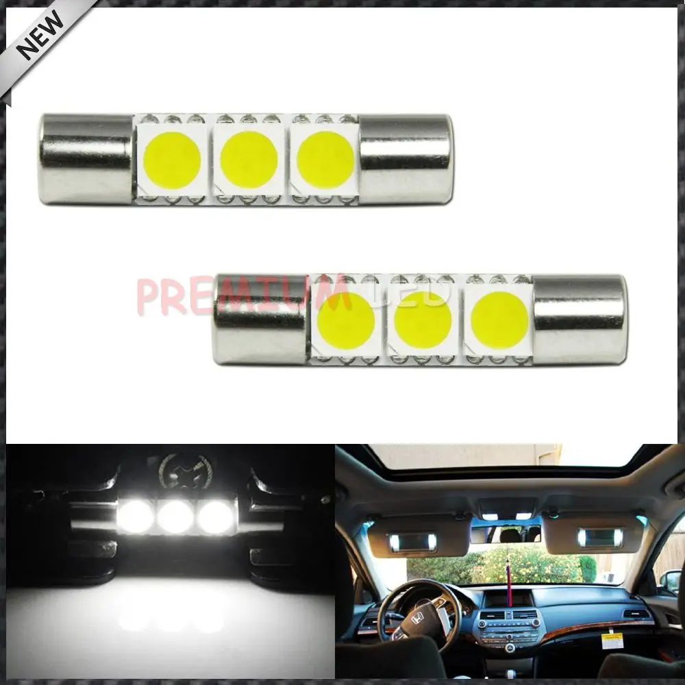 Xenon White 29mm 3 Smd 6641 Festoon Led Replacement Bulbs For Car Vanity Mirror Lights Sun Visor Lamp Buy High Quality Led Van China Led Euro Tail Lights Suppliers Cheap Led Bulb Warm White