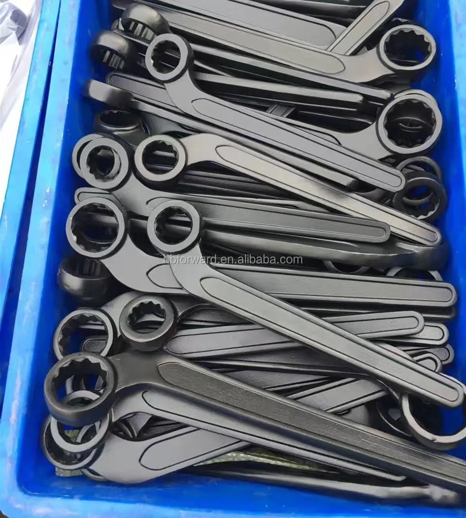 Carbon Steel German Type Single Bent Ring Spanner,Single Bent Box