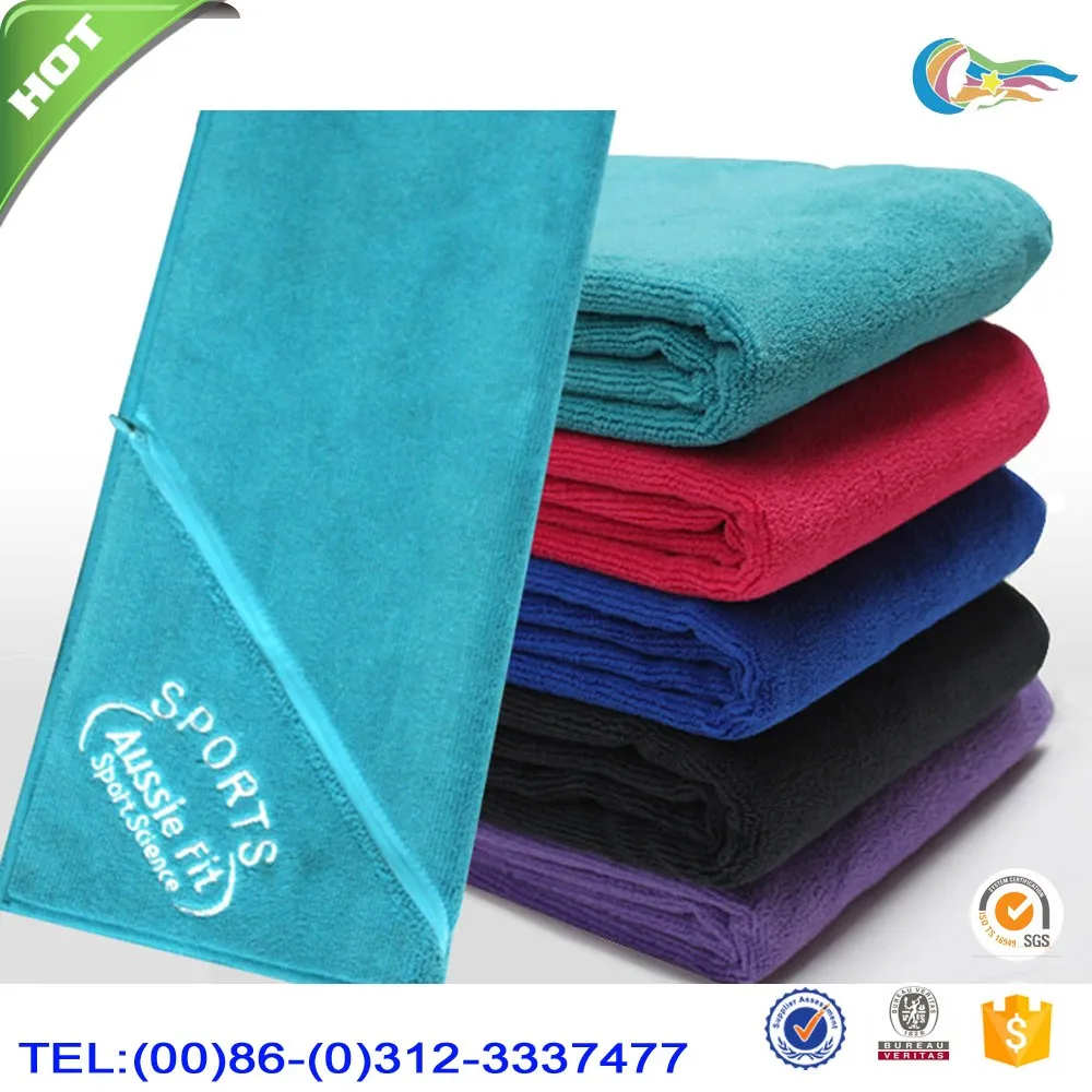 Northsouth Stripes Premium Sports Travel Towels With Zip Pocket Cotton