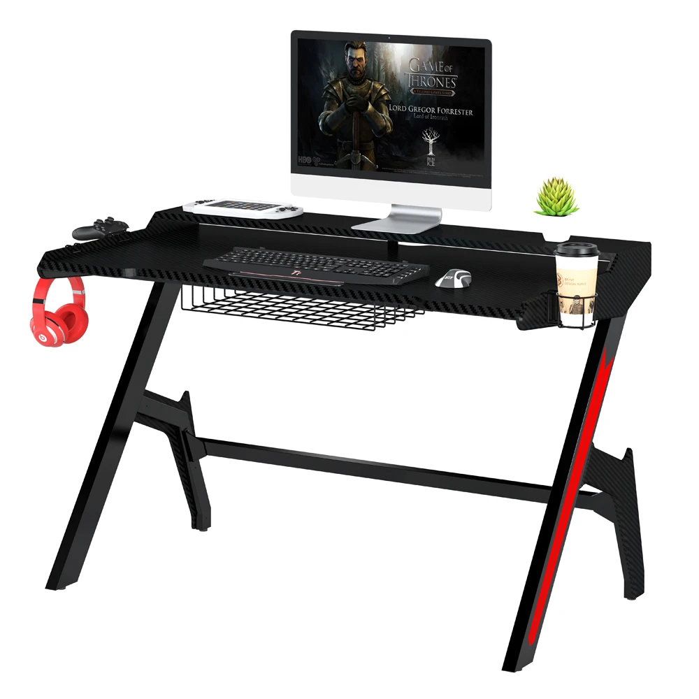 Gaming Desk With Bracket And Cup Holder And Earphone Hook Buy