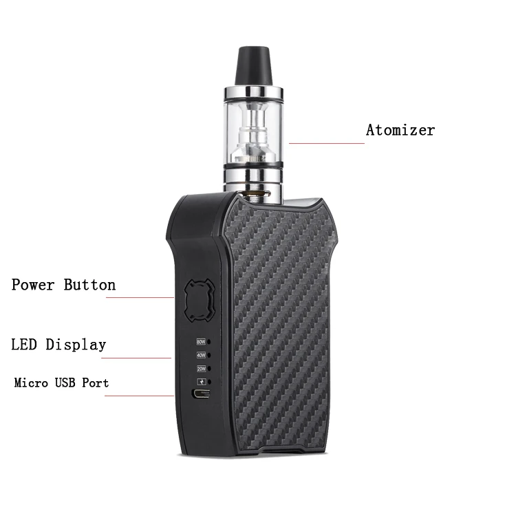 2019 Mini Ecig Box Mod 80w Electronic Cigarette With Quick  