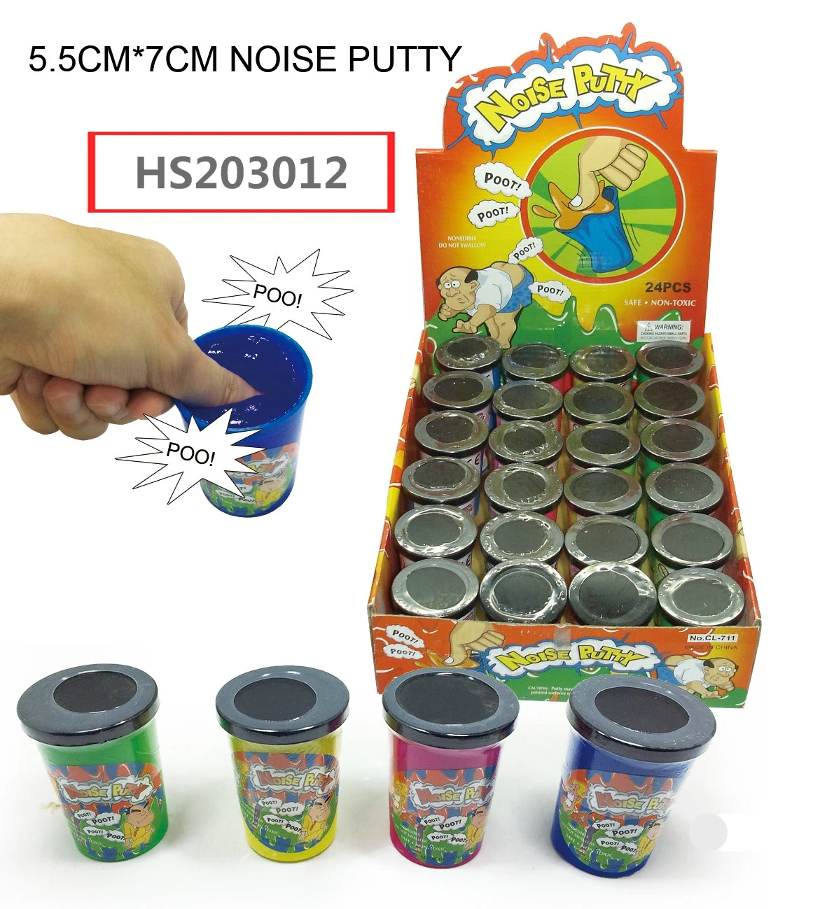 HS203012, Huwsin Toys, Fart noise putty break wind noise putty toys funny putty slime