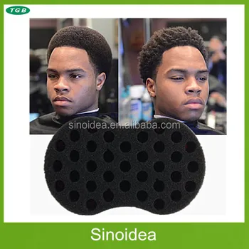 Double Barber Hair Brush Sponge For Dreads Locking Twist Coil Afro