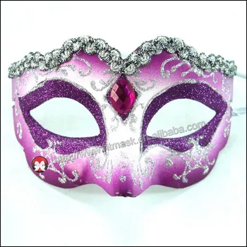 Purple Mask Masquerade Ball Halloween Lady Fancy Dress Eye Masks