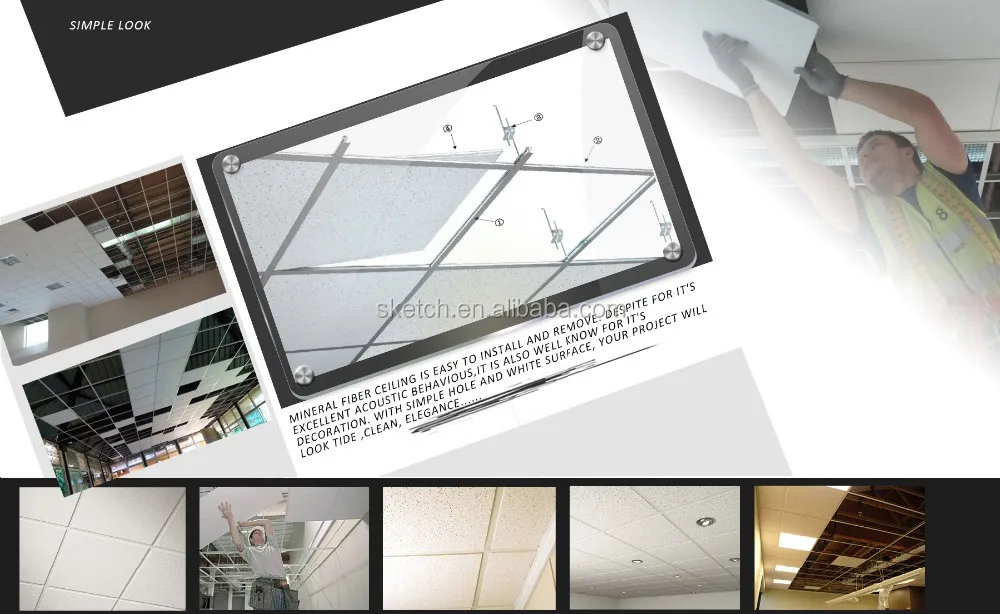 Malaysia Ceiling / Mineral Fiber Fireproof Tile Ceiling Buy Malaysia