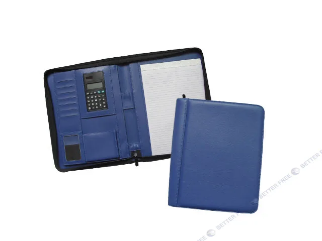 A4 Folder Business File Organizer Zipper Portfolio Folder Calculator