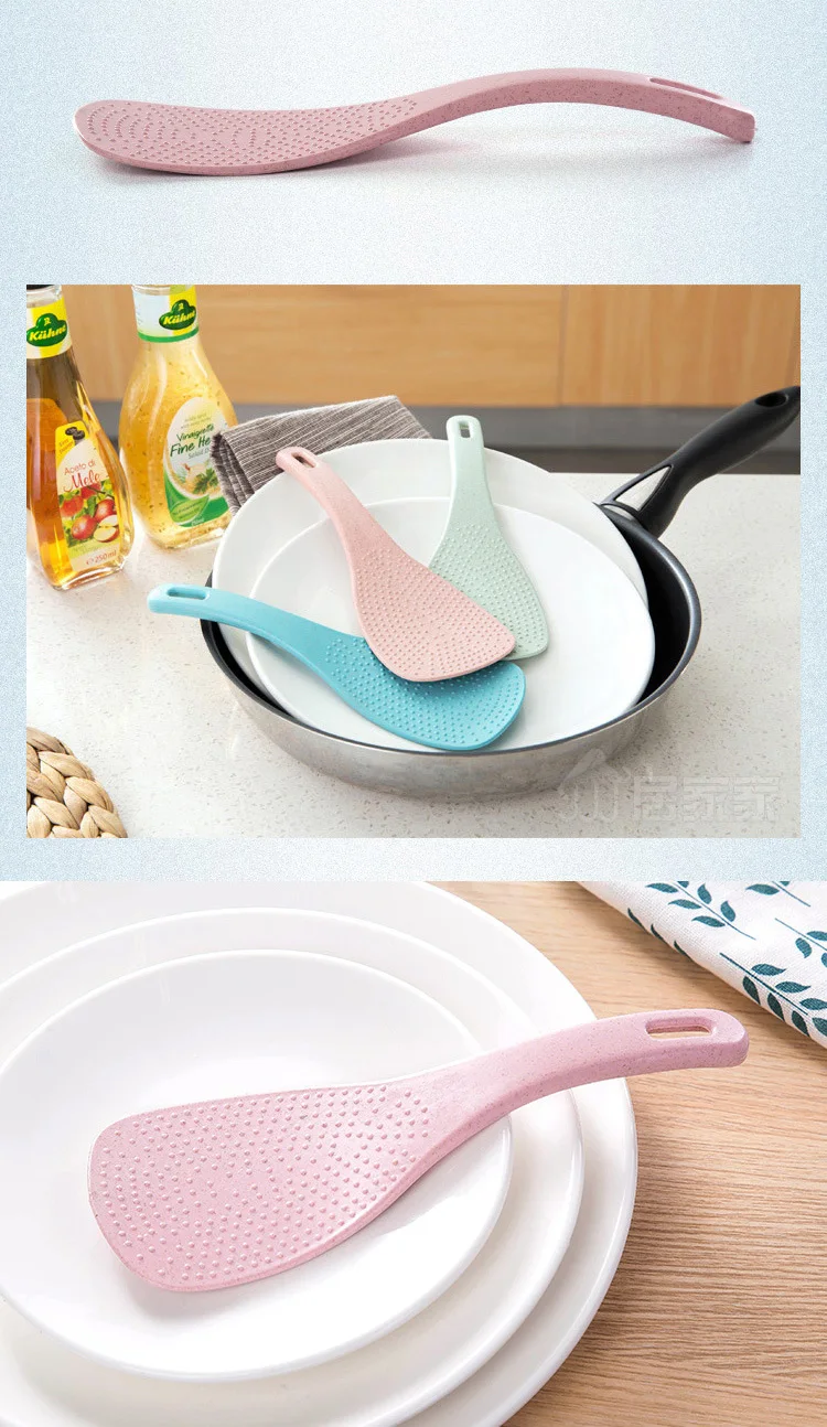 SimpleLif Wheat Straw Material Non-Stick Rice Spoon Kitchen Accessories 