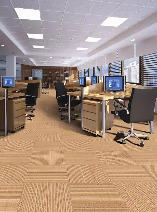 Dalle de moquette avec coussin support pour bureau, non tissé ... Fabriquer tapis avec moquette