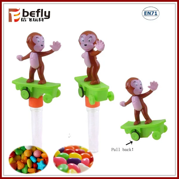 Novelty Pull Back Monkey Toy Candy Dispensers In Bulk Buy Toy Candy