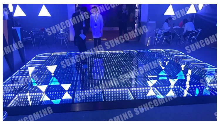 New products 3D optical led digital interactive dance floor tiles