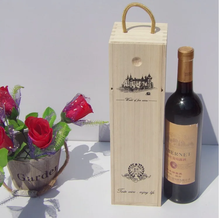 unfinished wooden wine box