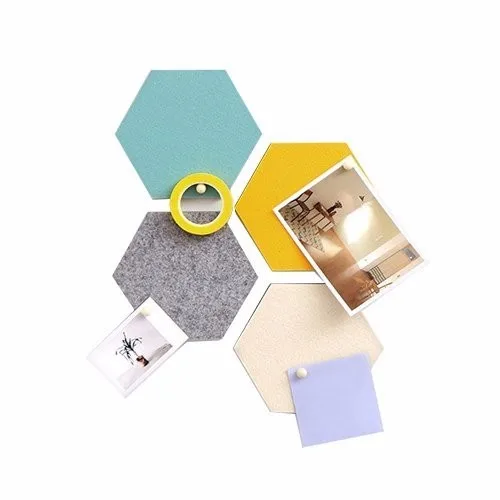 Decorative Felt Wall Panels Hexagonal Felt Wall Stickers For Home Deco