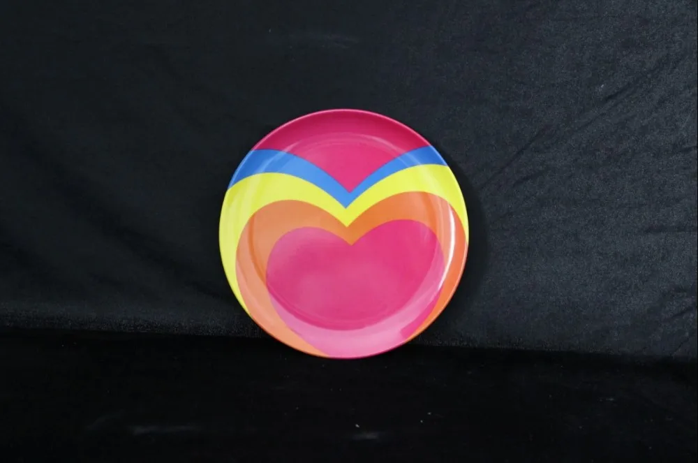 100%melamine peach heart plate