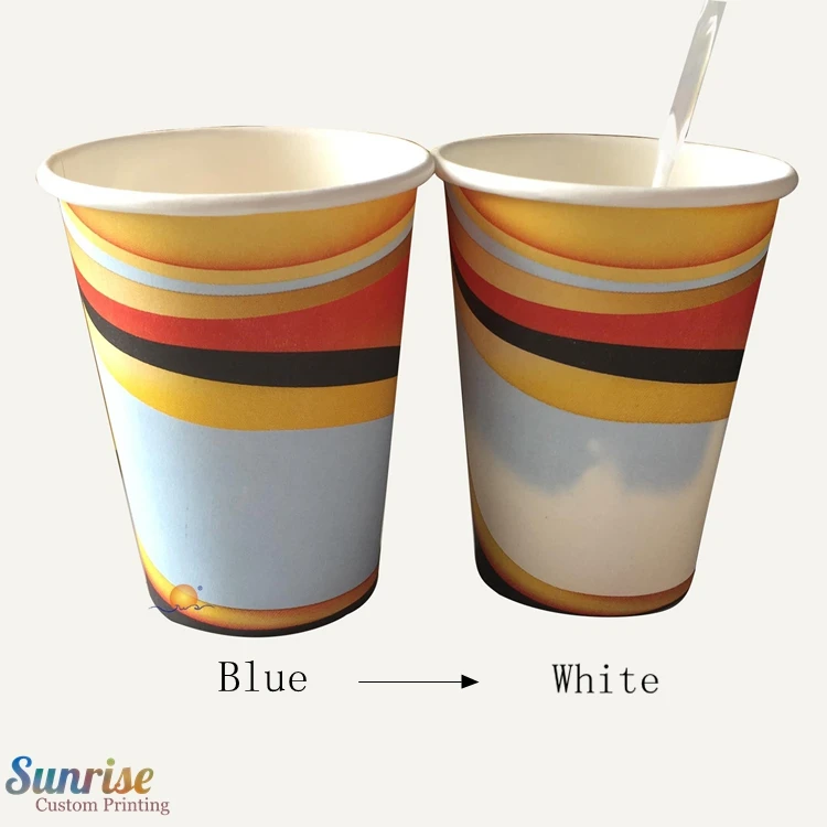 Creative Disposable Color Changing Paper Cup - Buy Color Changing Paper ...