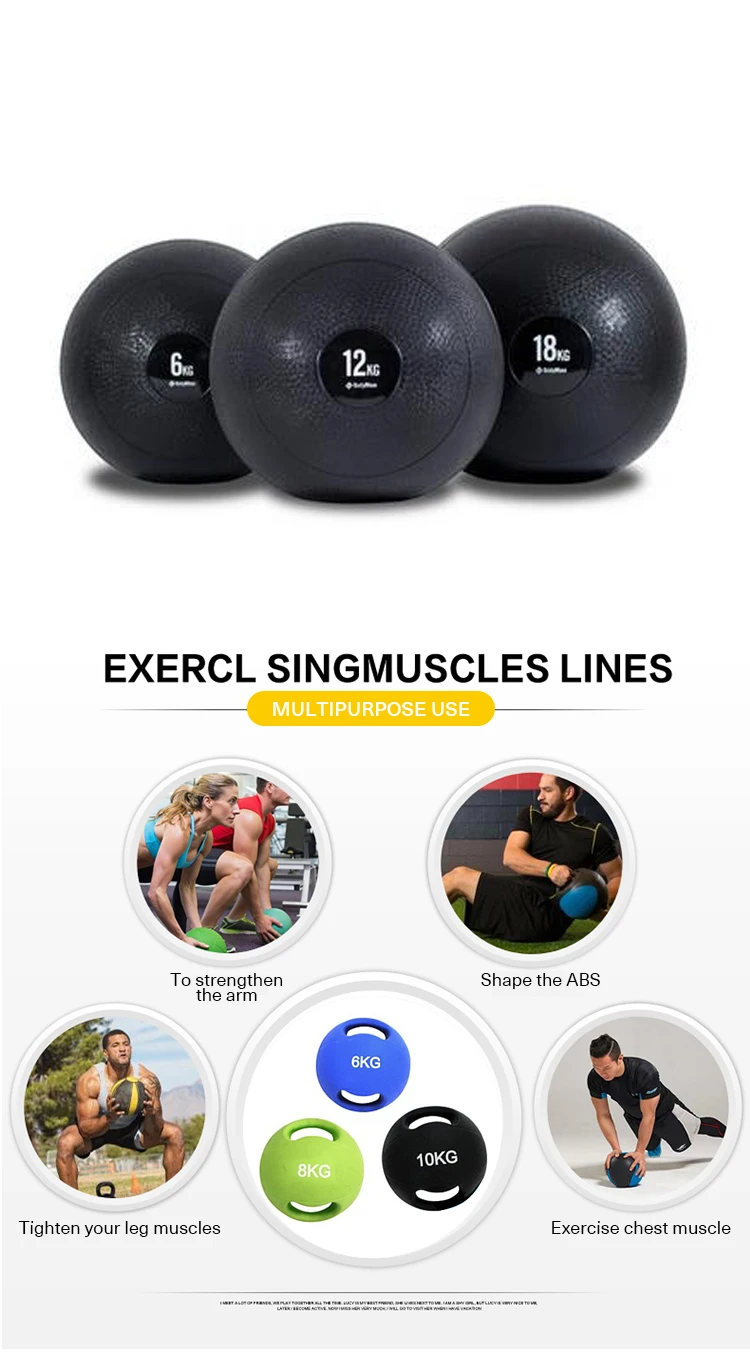 Cheaper Pvc Dual Grip Stretcher Weight Ball Slam Ball Gym Equipment