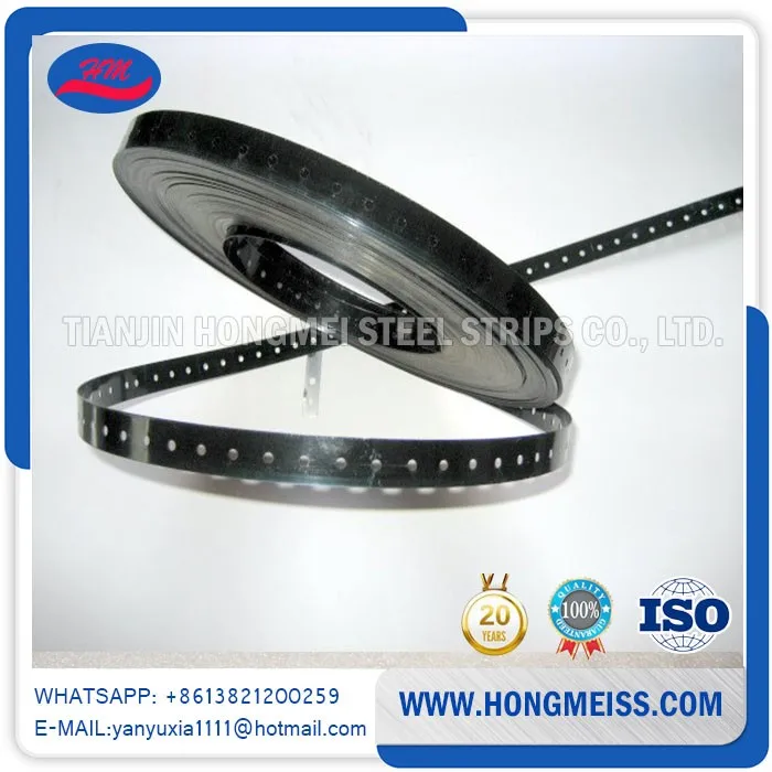 china factory distributor Blue and Black Painted Steel Binding Packing Iron Metal steel strap 0.8*31.75mm
