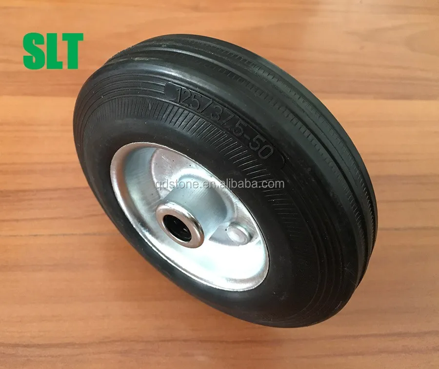 4 Inch Solid Rubber Wheels For Heavy Duty Cart Small Caster Wheel ...