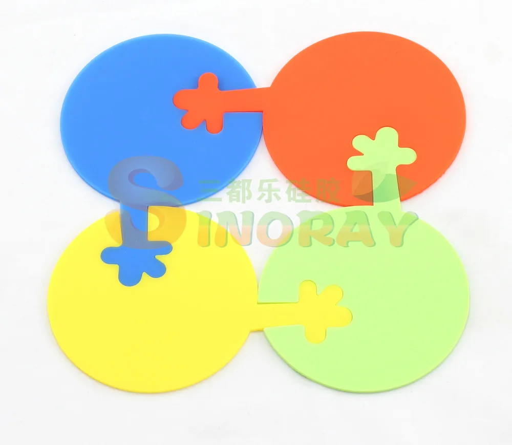 Silicone Jigsaw Puzzle Coaster/Pot Holder, Silicone Coaster