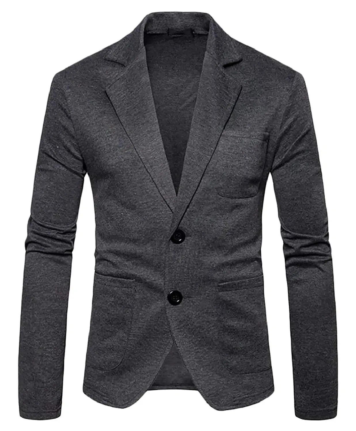 WSPLYSPJY Mens Jacquard Button Down Lapel Solid Color Suit Blazer Jackets