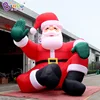 ORIGINAL NEW 5mh inflatable Santa Claus with green glove aerated Christmas commissioned decoration