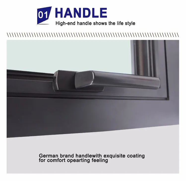 Superwu high quality double glazed aluminium awning windows for commercial use