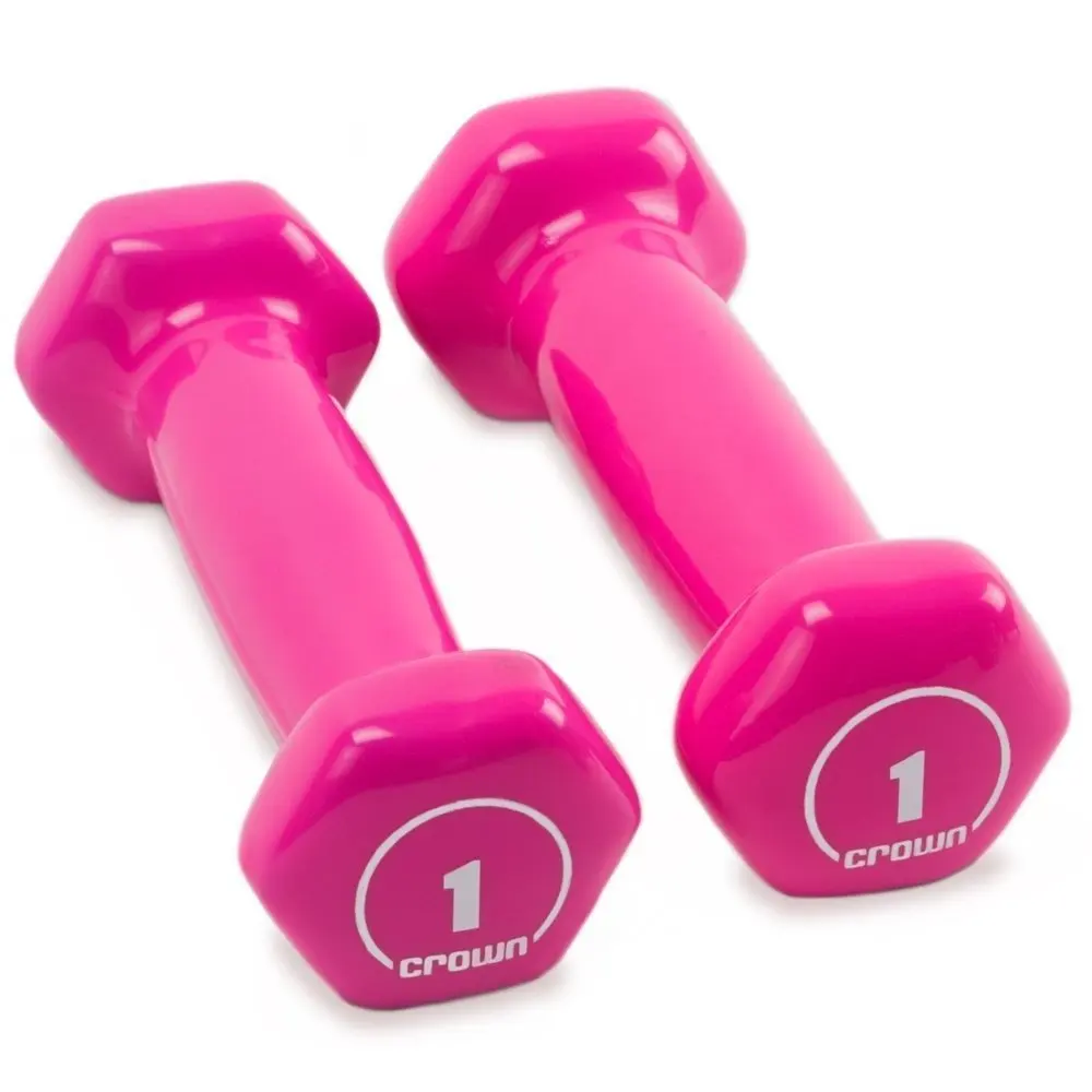 pink dumbbell set