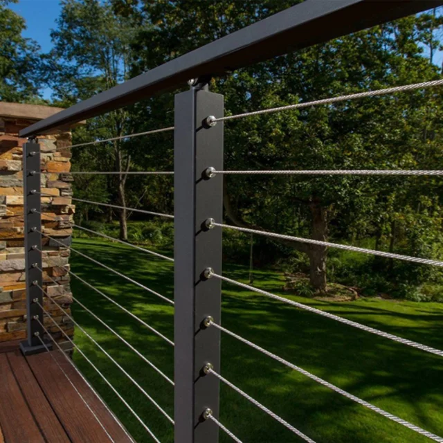 Outdoor Deck Wire Railing System Vertical Cable Wrought Iron Balcony Product On Outdoor Deck Wire Railing System Vertical Cable Wrought Iron Balcony Product On